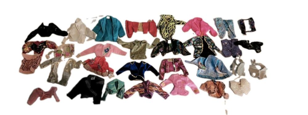Vintage Barbie Clothes Lot 31 Jackets Vests Cardigans Genuine Mattel Fashion...
